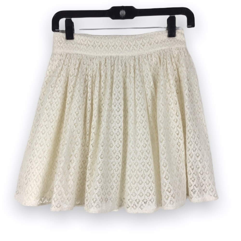 NWT Delias Ivory White Cream Lace Skater‎ Skirt Size XS